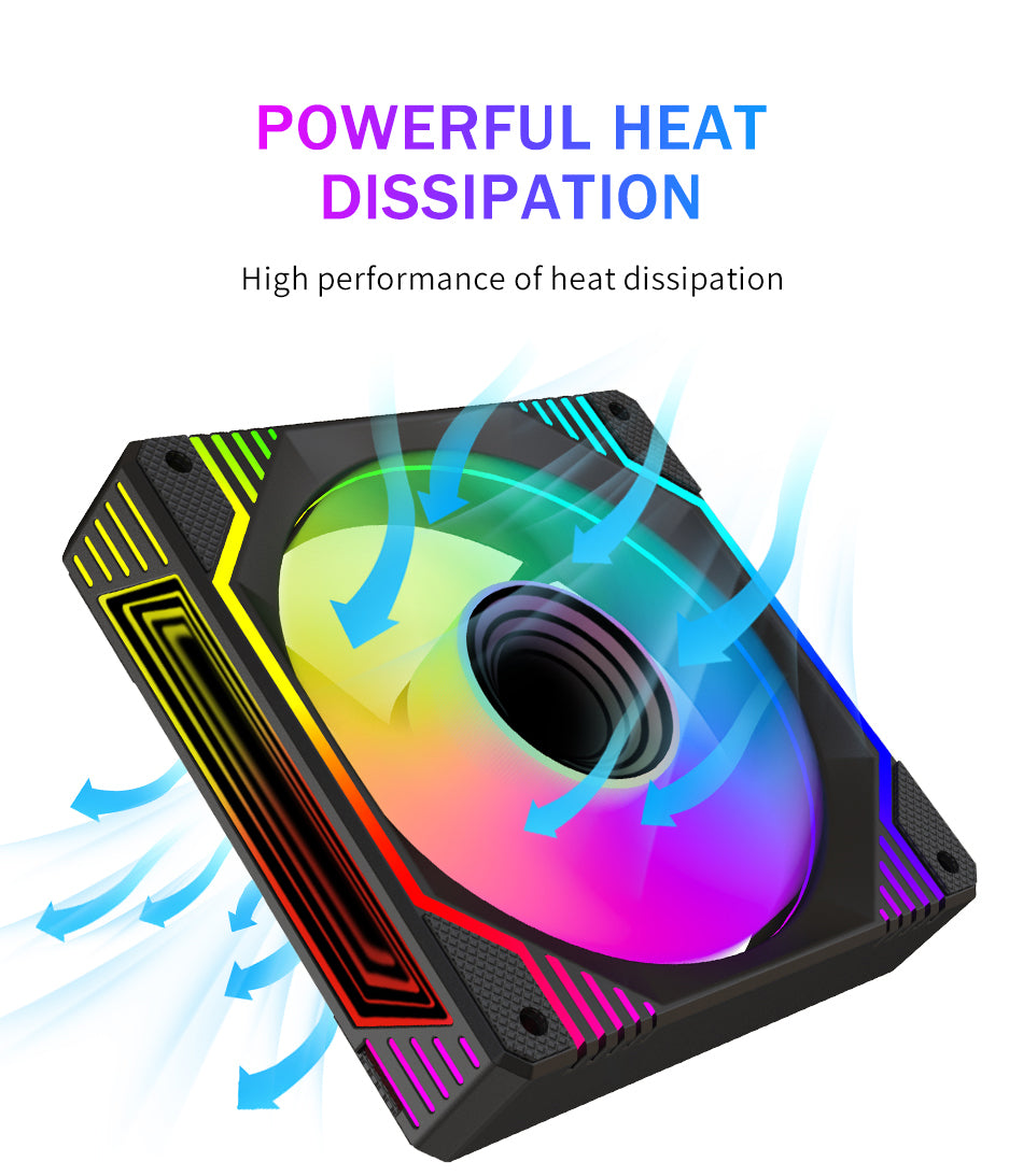 TrueNort Pc Case Fan 120mm RGB 6Pin 12V 3W Black, Single Fan | LC-30-02 TrueNort Pc Case Fan 120mm RGB 6Pin 12V 3W Black, Single Fan | LC-30-02